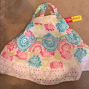 Baby girl dress with matching diaper cover